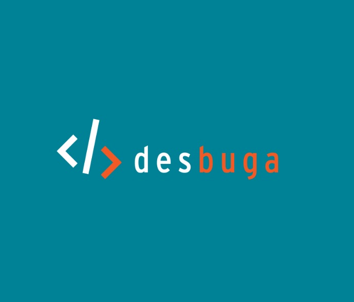 desbuga logo negativo